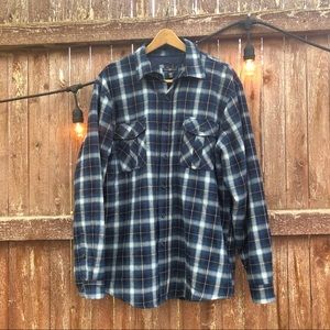 Vintage Quilted Blue Flannel by Club Room